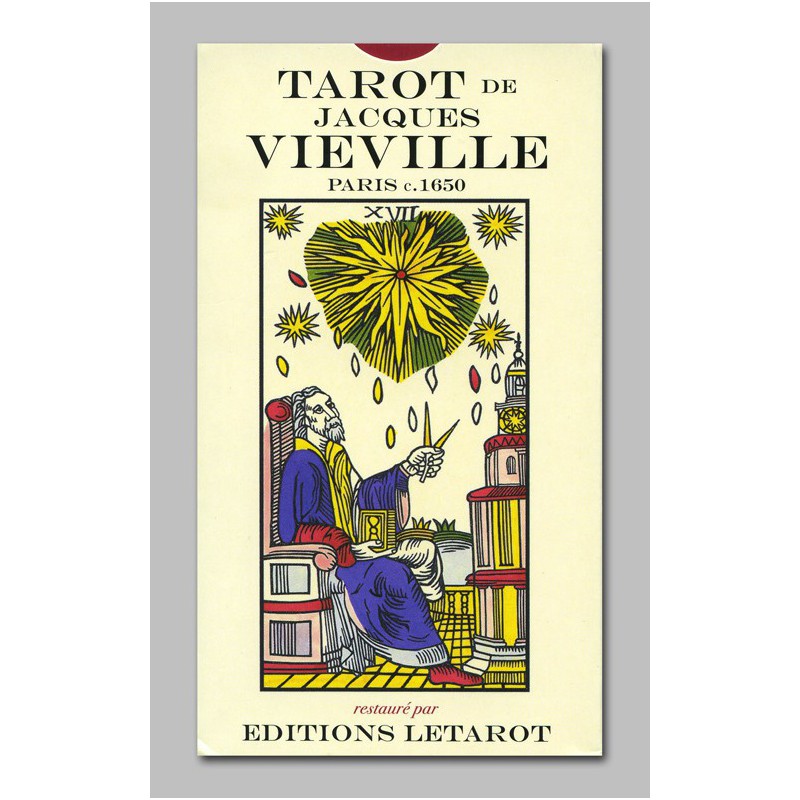 TAROT DE MARSEILLE JACQUES VIEVILLE PARIS 1650 - 22 LAMES